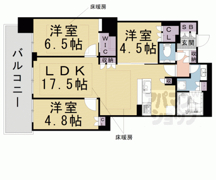 【パークホームズ四条河原町】間取