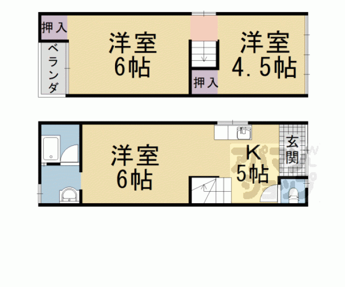 【山科大宅貸家】間取