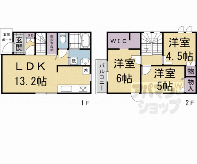 【中京区西ノ京島ノ内町戸建】間取