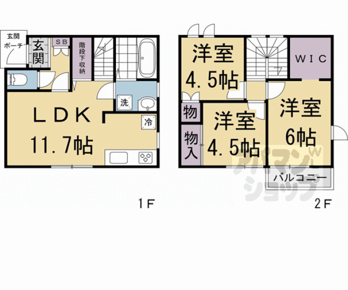 【中京区西ノ京島ノ内町戸建】間取