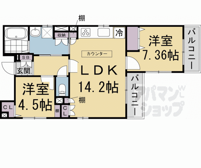 【インサイトルポ御所西】間取