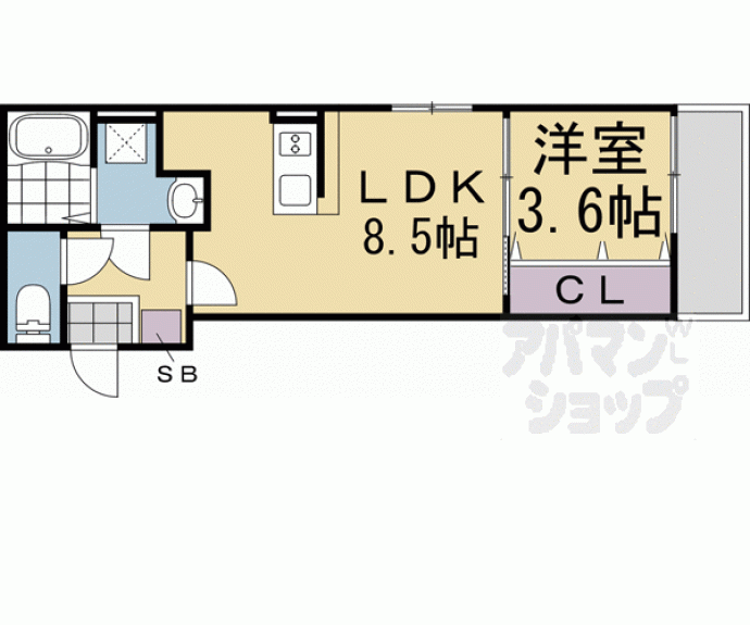 【Ｒａ　Ｇｒａｎｄｅ京都東山】間取