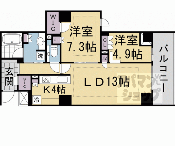 【パークホームズ四条河原町】間取