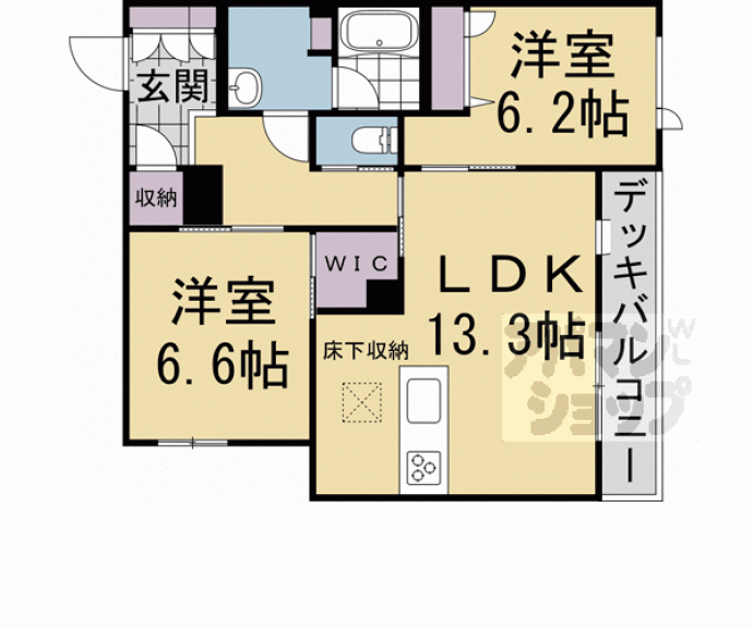 【エスポワールＫ２　京都駅西】間取