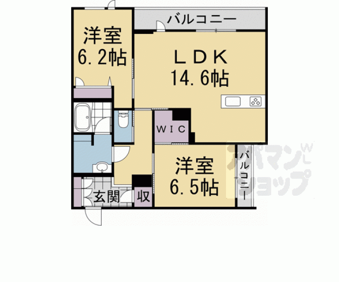 【エスポワールＫ２　京都駅西】間取