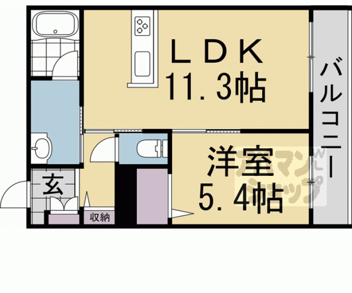 【エスポワールＫ２　京都駅西】間取