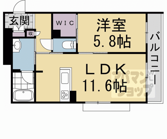 【エスポワールＫ２　京都駅西】間取