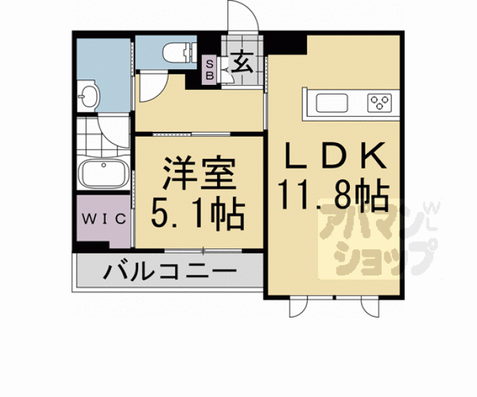 【エスポワールＫ２　京都駅西】間取