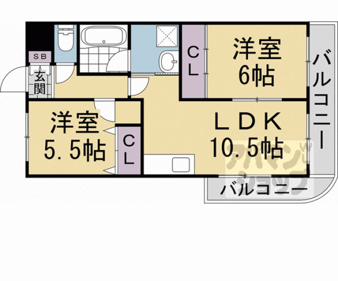 【ヴェルドミール桂坂】間取