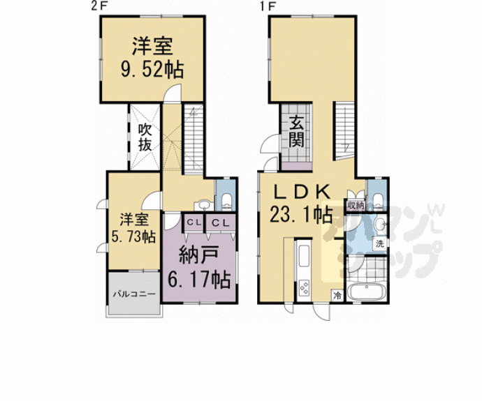 【上京区突抜町戸建Ａ】間取