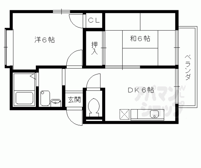 【エステートピア若林】間取