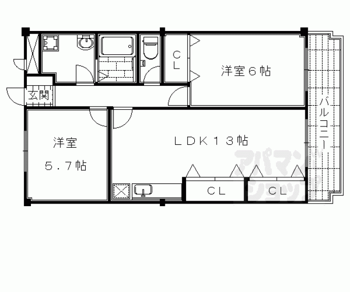 【グリーンハイツ田中】間取