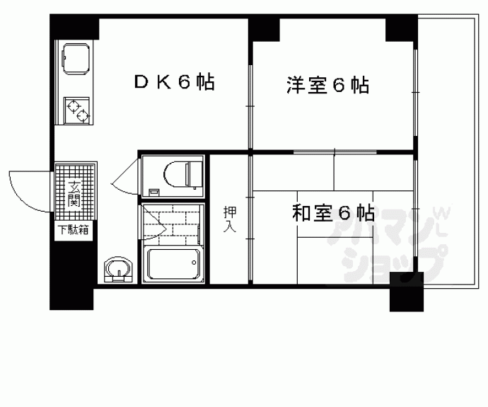 【シャトー嵐望Ⅱ】間取