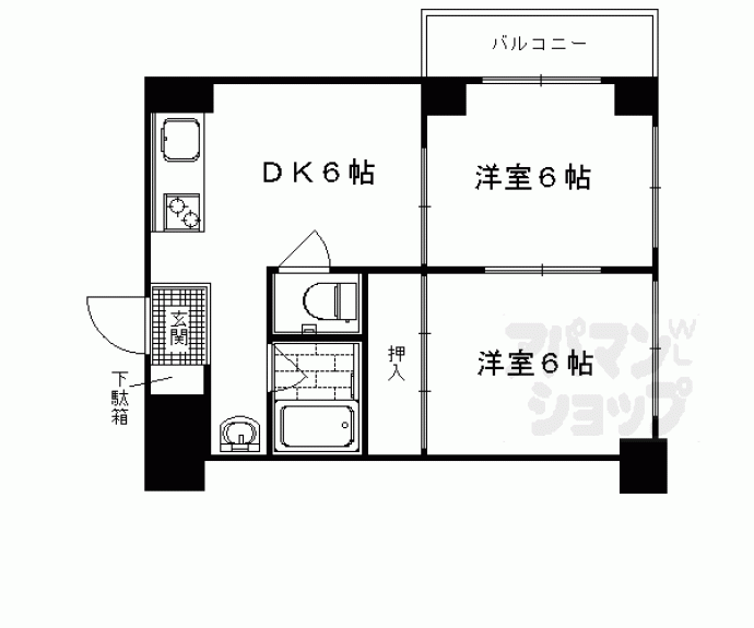 【シャトー嵐望Ⅱ】間取