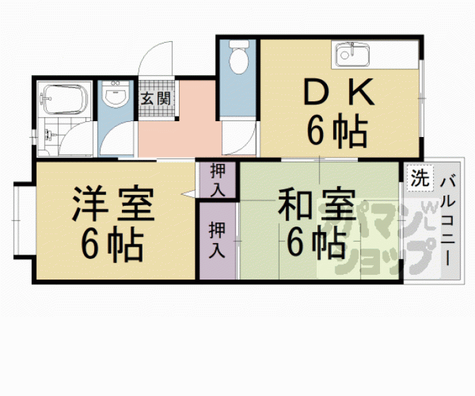 【コーポ湯浅】間取