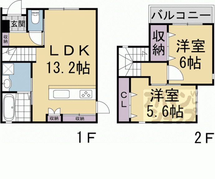 【（仮称）嵯峨釈迦堂門前瀬戸川町計画】間取