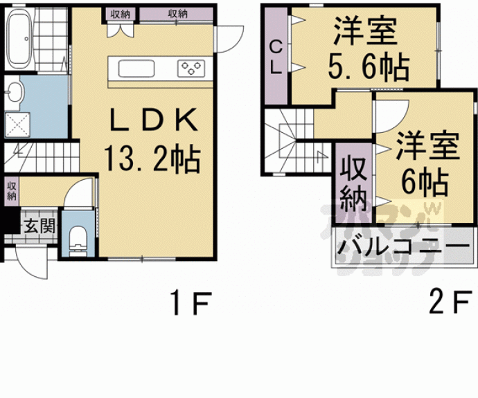 【嵯峨瀬戸川町貸家】間取