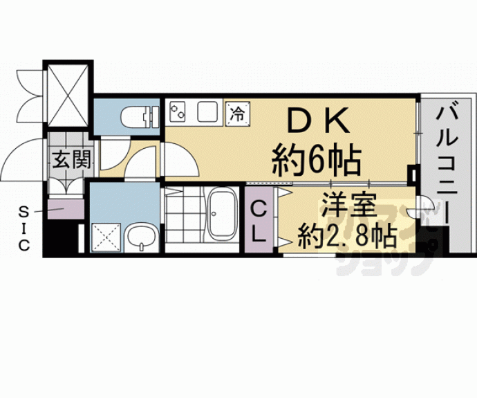 【ブランシエスタ西京極】間取