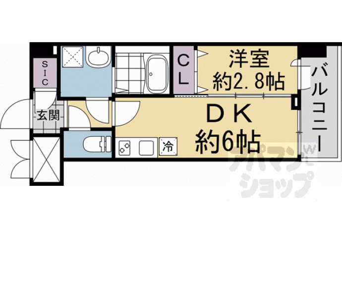 【ブランシエスタ西京極】間取