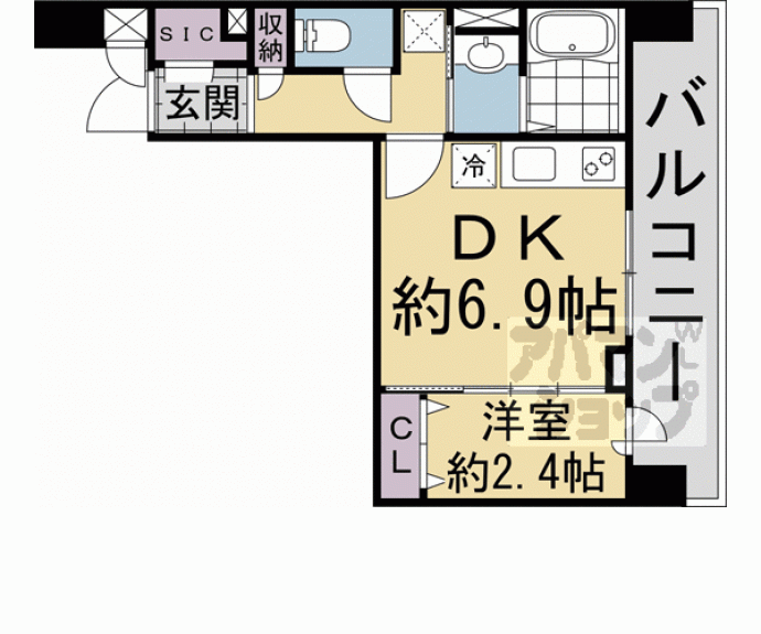 【ブランシエスタ西京極】間取