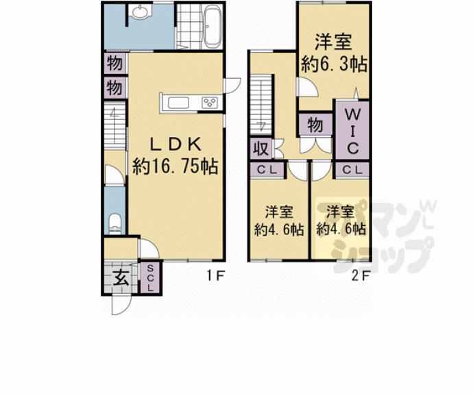 【小倉町久保貸家】間取