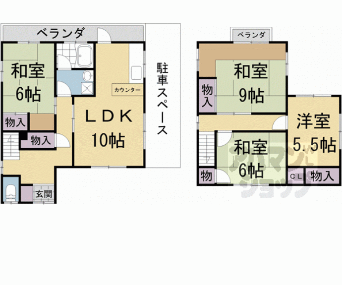 【静市市原町貸家】間取