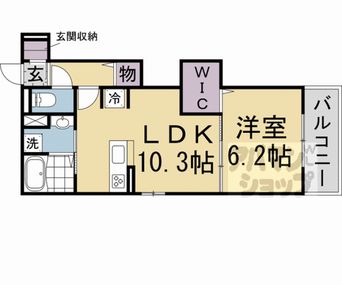 【（仮称）Ｄ－ｒｏｏｍ西京極殿田町ＰＪ　Ｃ棟】間取