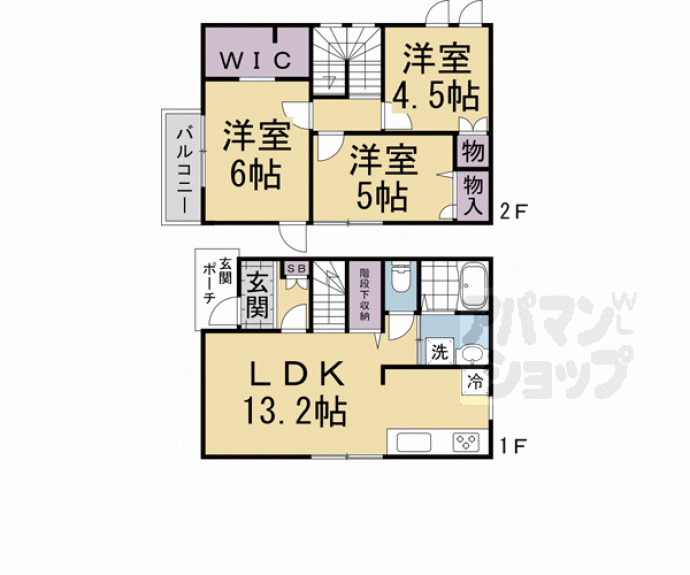 【西ノ京島ノ内町戸建】間取