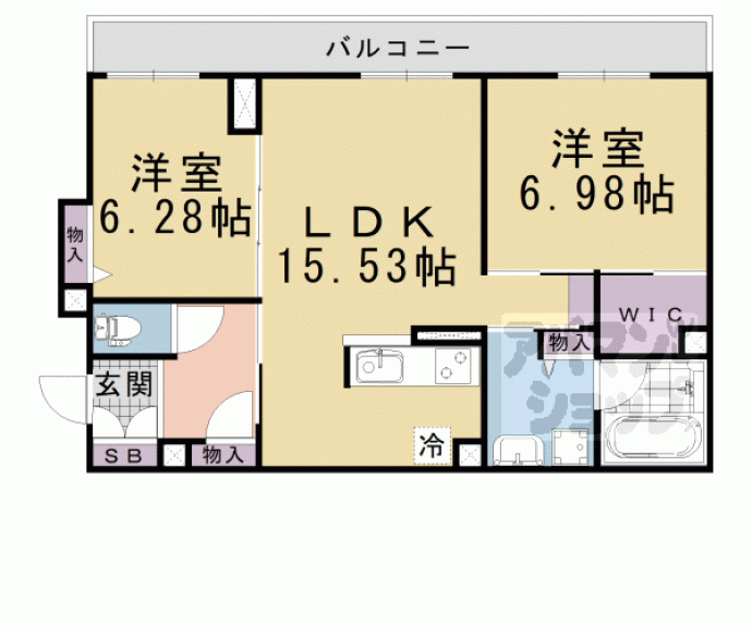 【シャーメゾン京都桃山】間取