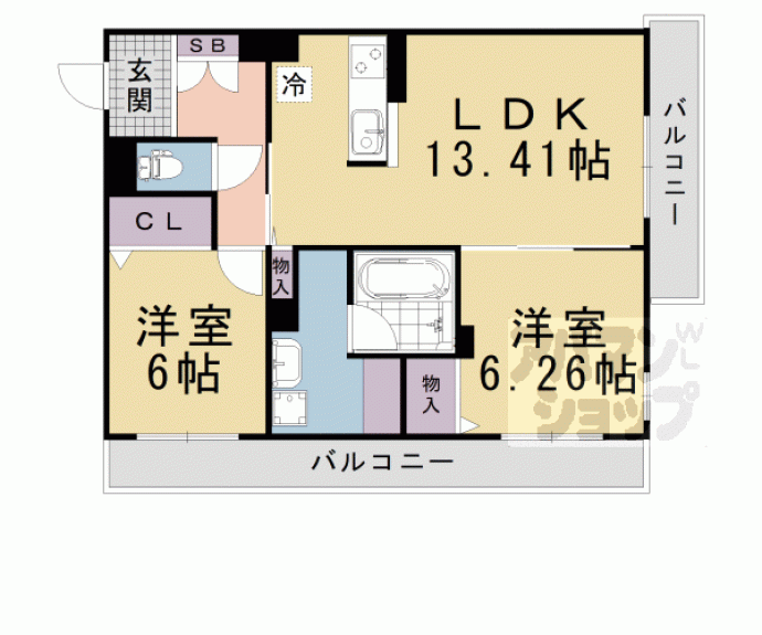 【シャーメゾン京都桃山】間取