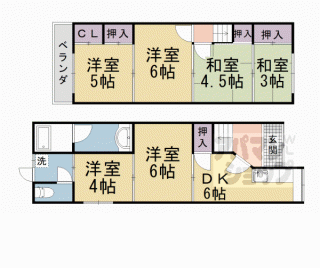 【西野楳本町貸家】