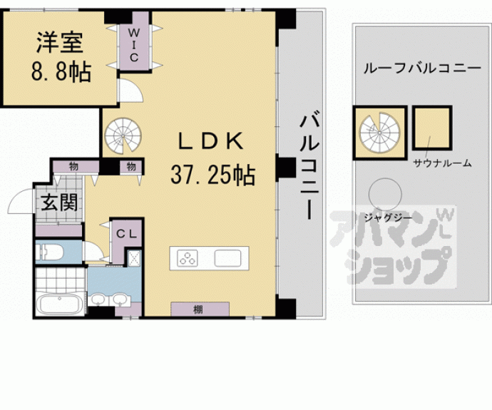 【ａｔｔｒｉｃｅ太秦天神川】間取