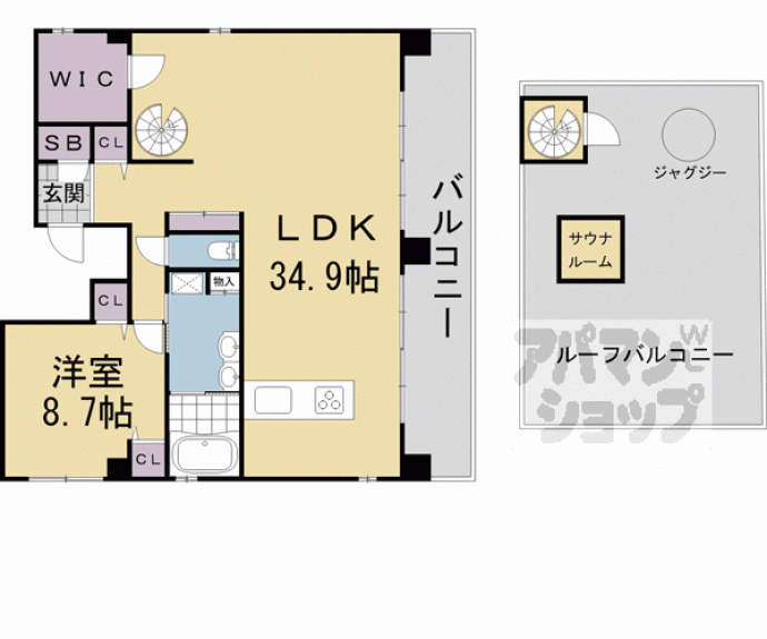 【仮）ａｔｔｒｉｃｅ太秦天神川】間取