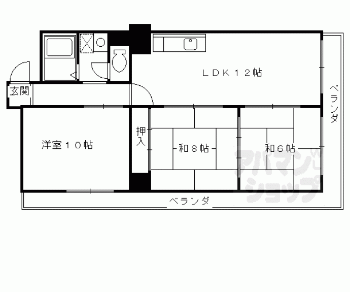 【シベール阪急桂】間取