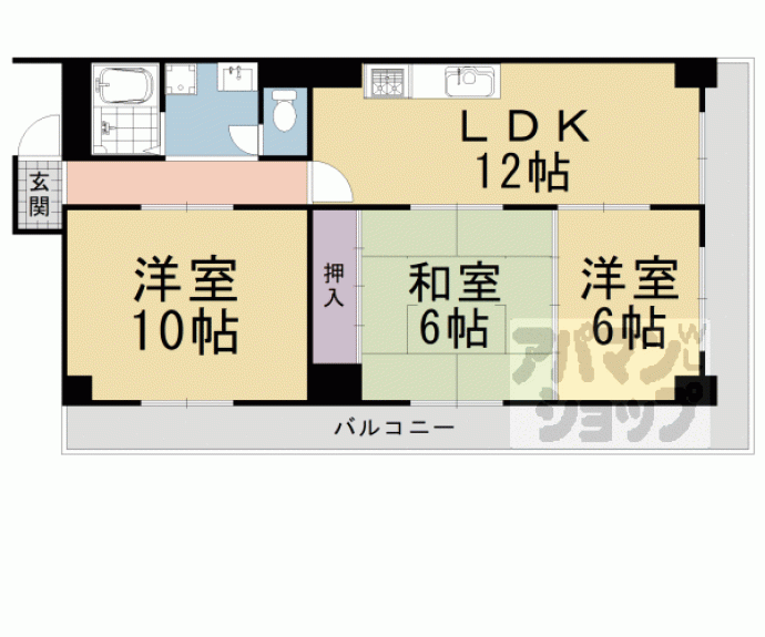 【シベール阪急桂】間取