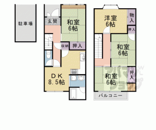 【西野岸ノ下町貸家】