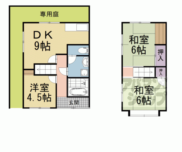 【深草瓦町貸家】間取