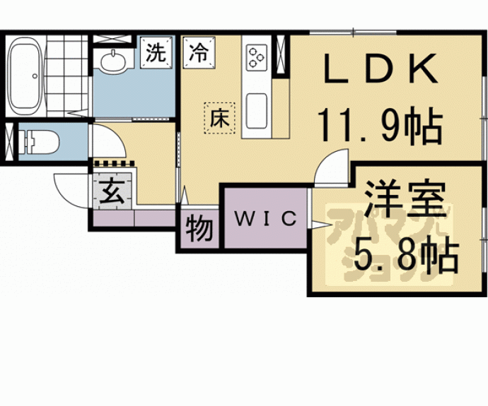 【仮称）Ｄ－ｒｏｏｍ宇治市宇治若森】間取