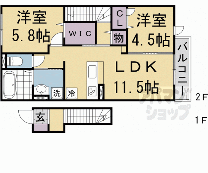 【仮称）Ｄ－ｒｏｏｍ宇治市宇治若森】間取