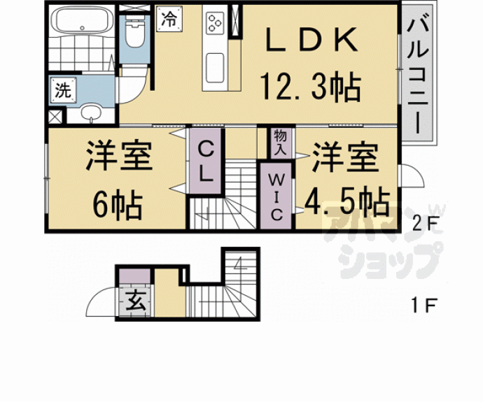 【仮称）Ｄ－ｒｏｏｍ宇治市宇治若森】間取