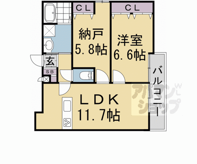 【仮称）カーサウッド壬生】間取