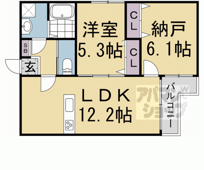 【仮称）カーサウッド壬生】間取