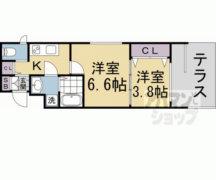 【ＭＪＣ京都西大路Ⅱ】間取