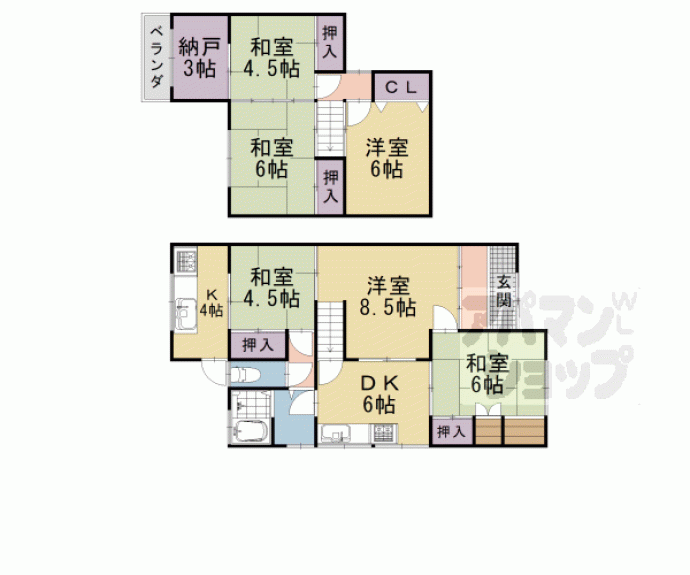 【大塚南溝町貸家】間取