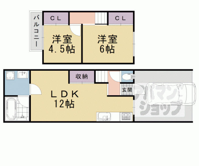 【松尾鈴川町貸家】間取