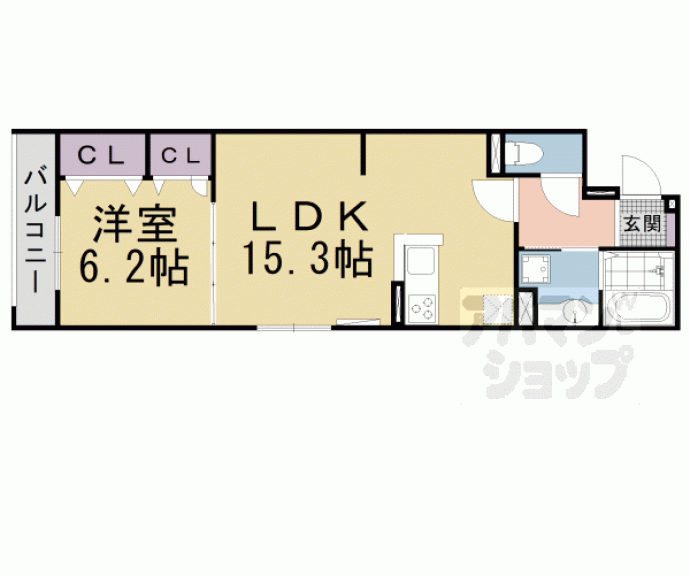 【六条院Ａｓａｉ】間取