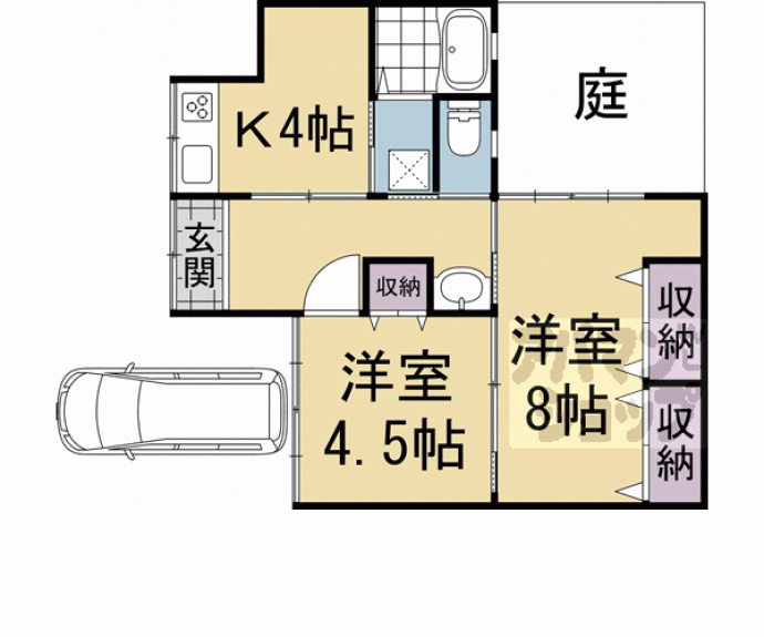 【綿森町３７の貸家】間取