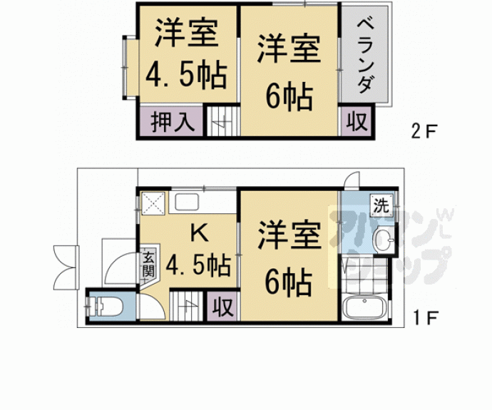 【深草極楽寺町貸家】間取