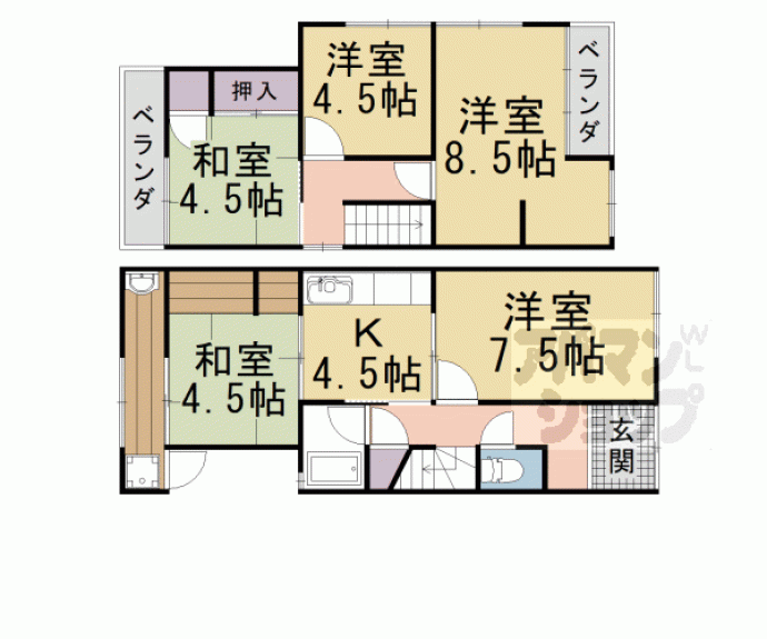 【音羽中芝町貸家】間取