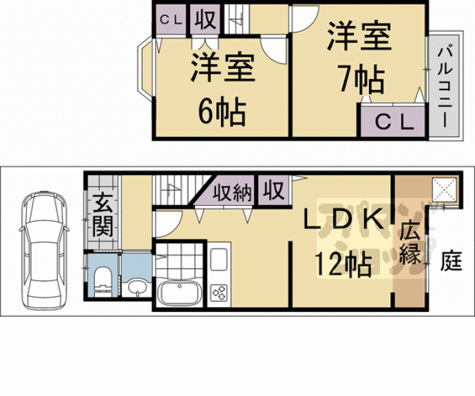 【桃山町和泉貸家】間取